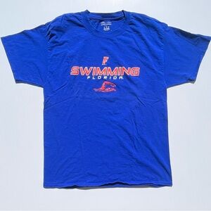 UF Gators Swim Team Men's Large Blue Champion  Short Sleeve Graphic T-Shirt